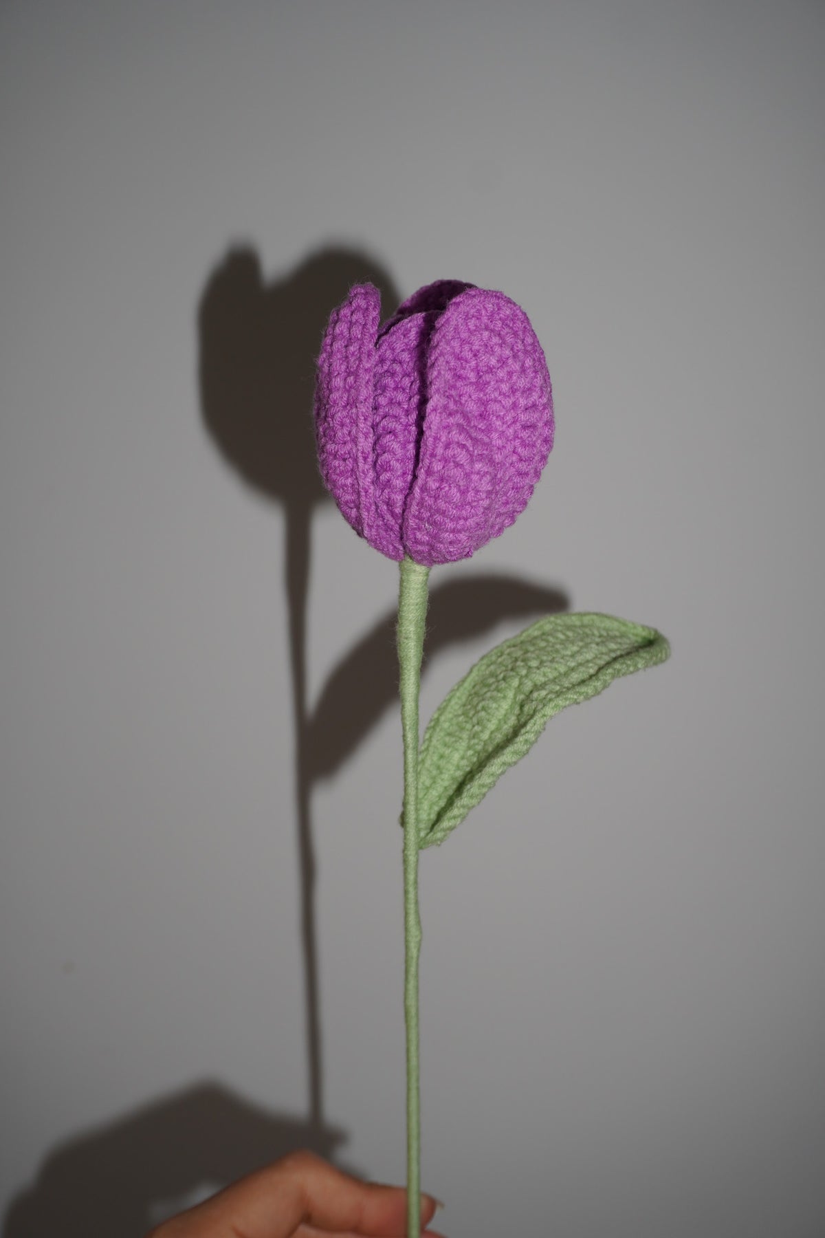 Tulipán Tejido en Crochet color morado oscuro – Olga's Gallery