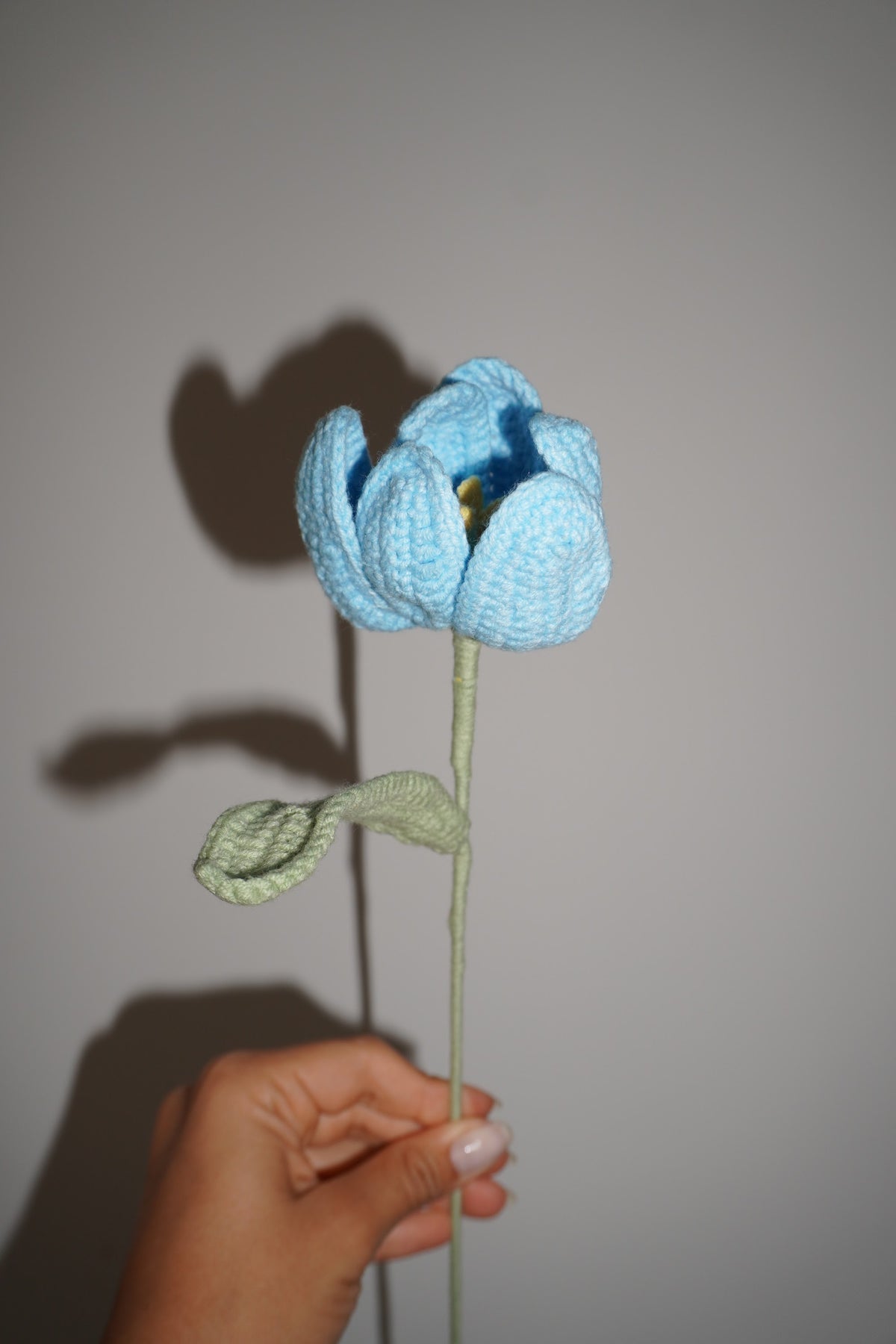 Tulipán Tejido en Crochet color azul – Olga's Gallery