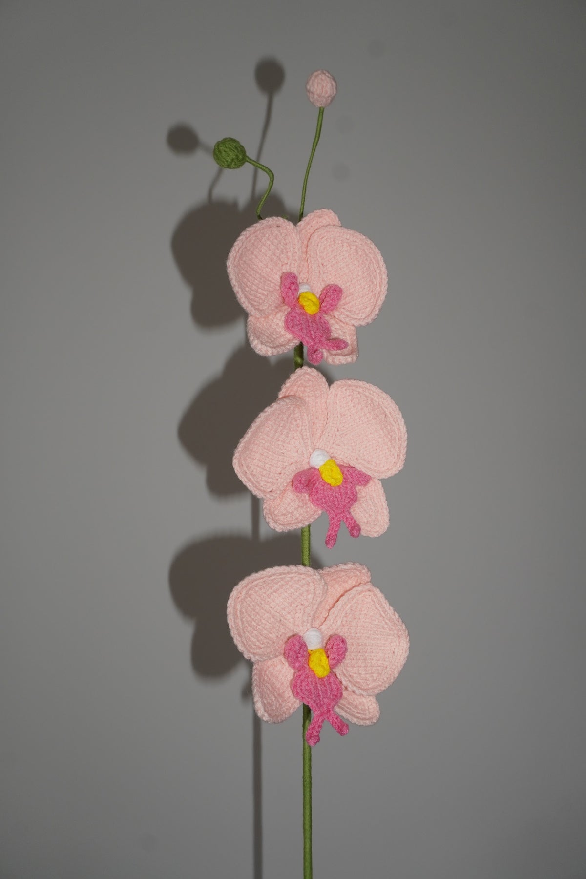 Orquídea Tejida en Crochet color rosada – Olga's Gallery