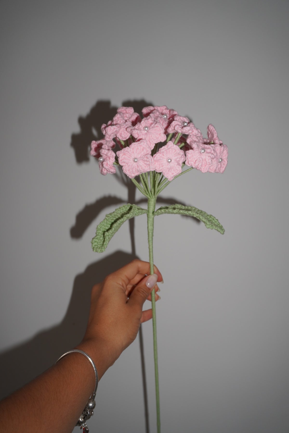 Hortensia Tejida en Crochet color rosa – Olga's Gallery