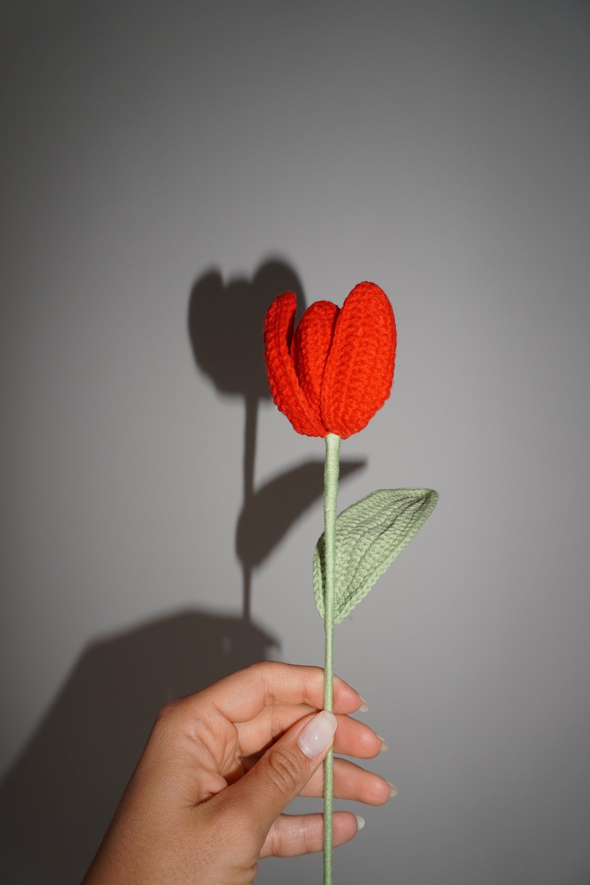 Tulipán Tejido en Crochet color rojo – Olga's Gallery