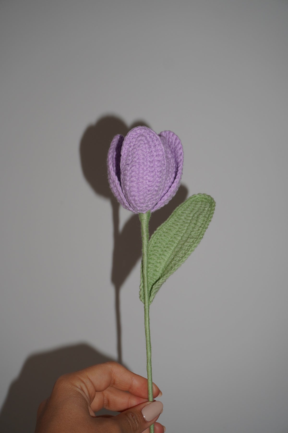 Tulipán Tejido en Crochet color morado claro – Olga's Gallery