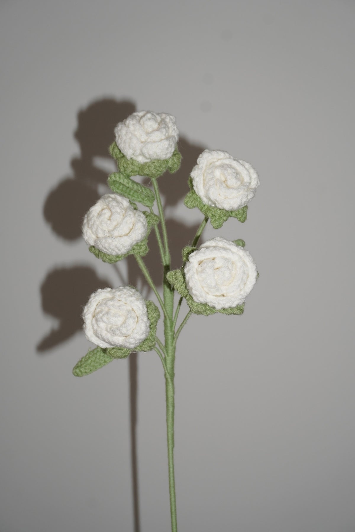 Mini Rosas Tejidas en Crochet x5 color blancas – Olga's Gallery